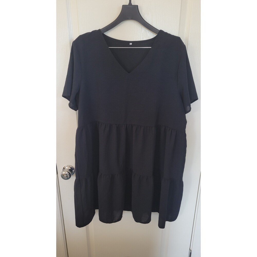 Women's Summer Tunic Dress V Neck Casual Loose Flowy Shift Dress